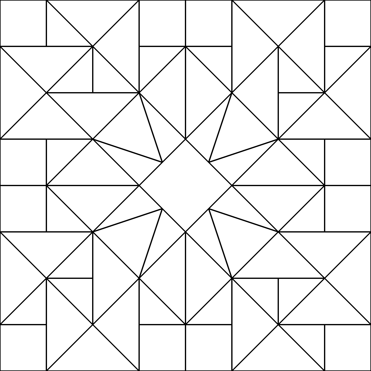 Pattern 66, Corner Rose barn quilt pattern thumbnail
